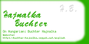 hajnalka buchter business card